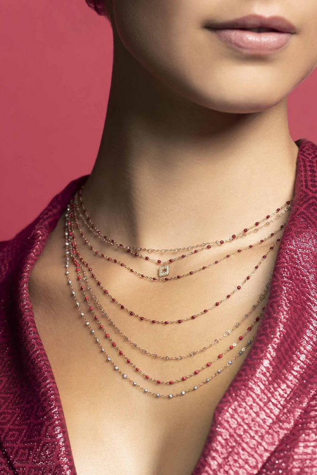 Image of Gigi Clozeau classic necklace in bordeaux