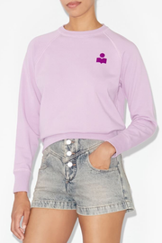 Image of Isabel Marant Etoile Milla sweatshirt in lilac/purple combo