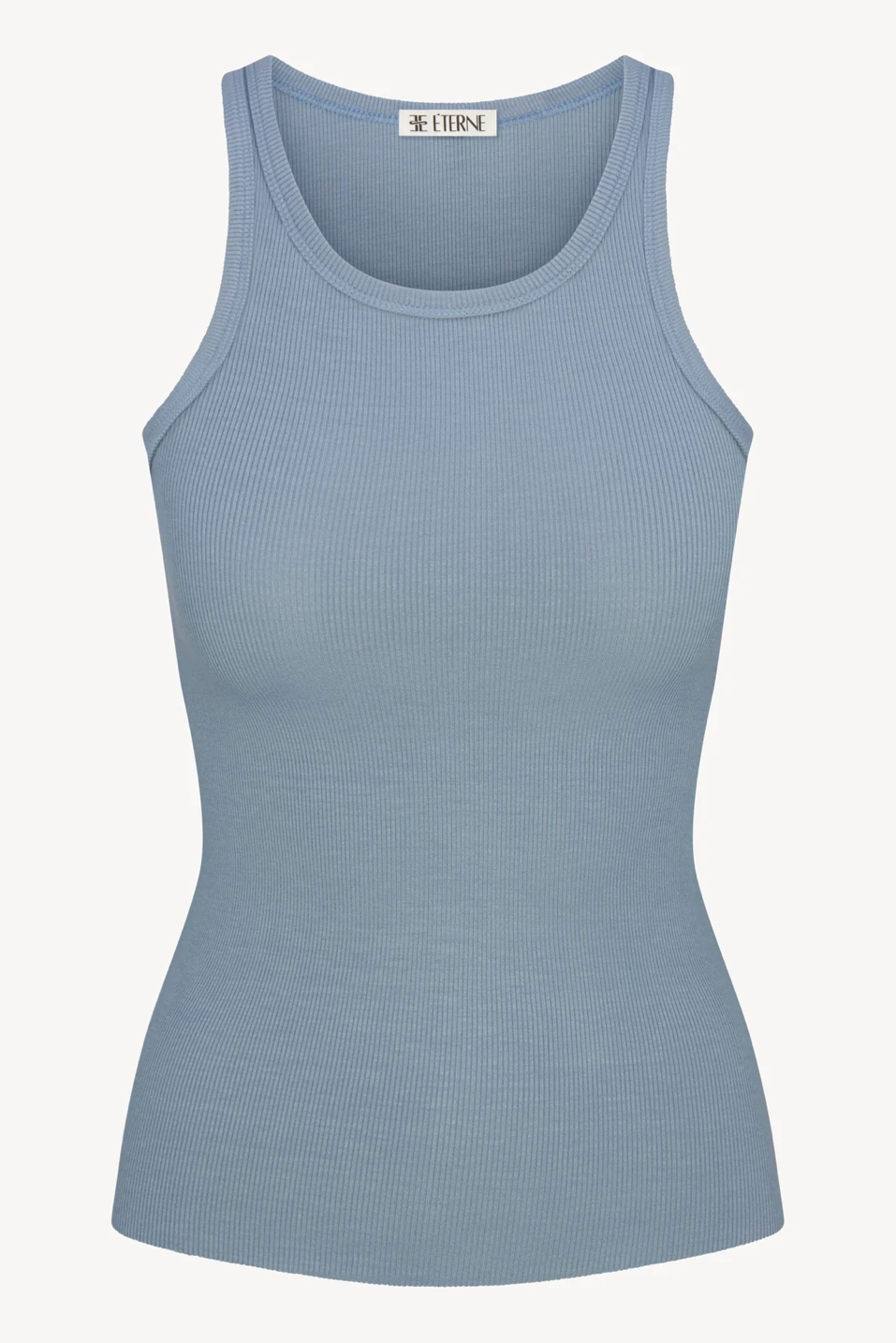 Light blue high neck tank 