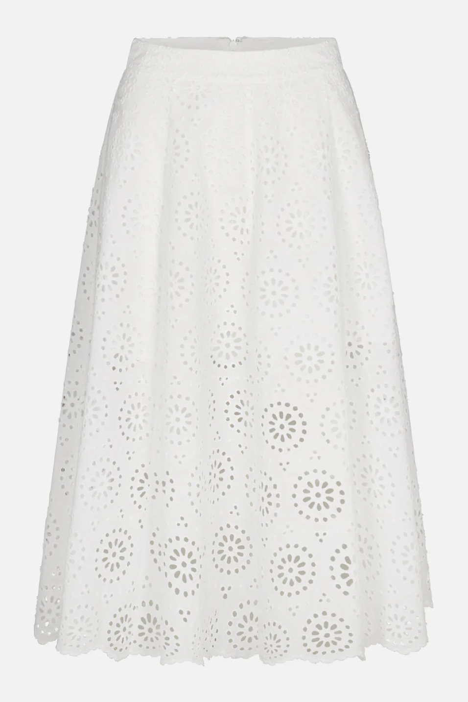 Midi length skirt with embroidered pattern 