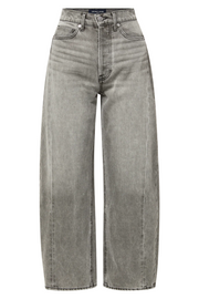 Gray jeans on a white background