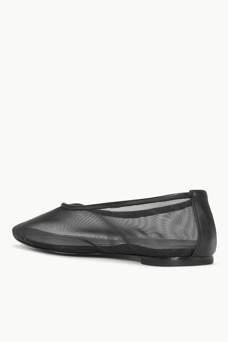 Image of Staud Alba black mesh flat