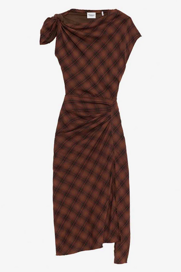 Plaid dress on a white background