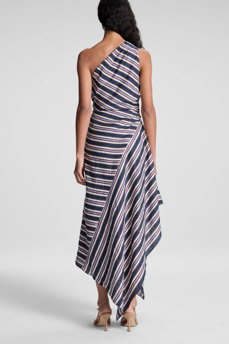 Image of model wearing the A.L.C. Lyn Dress back view