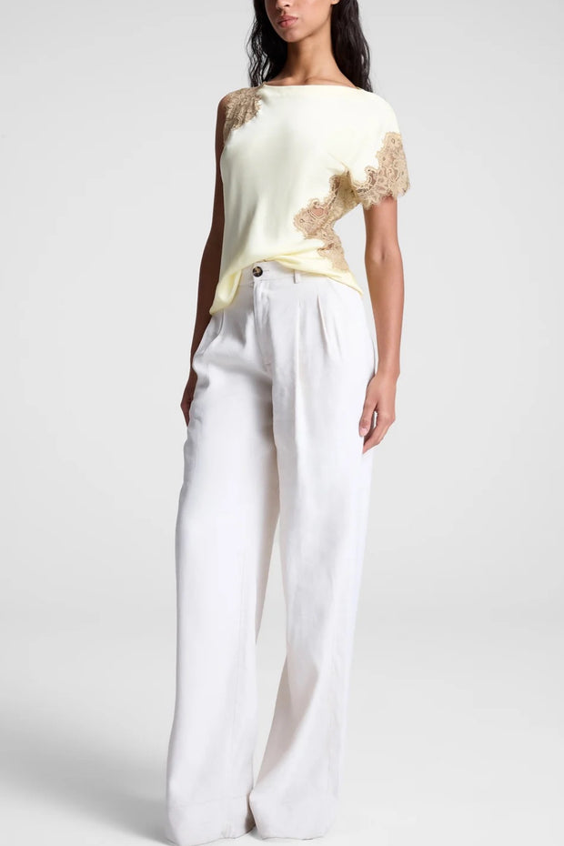 Image of model wearing the A.L.C. Alessia Top front view