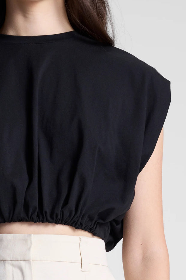 Image of model wearing the A.L.C.Billie Tee  close up front view