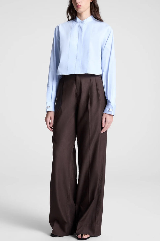 Image of model wearing the a.l.c kat top front view