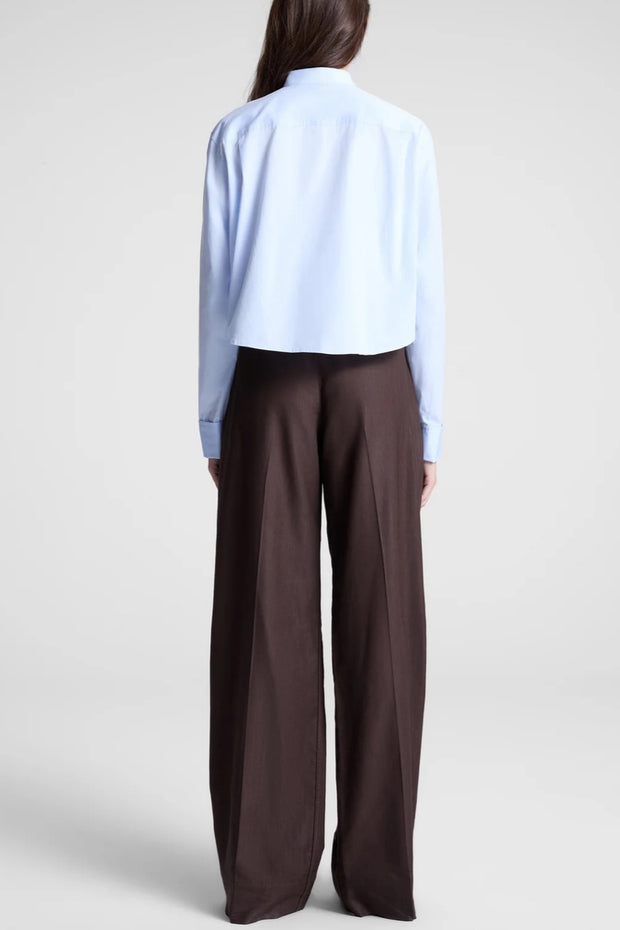 Image of model wearing the a.l.c kat top back view