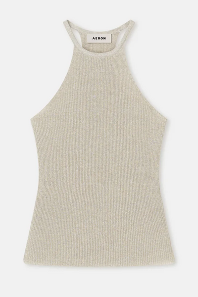 Image of Aeron Galina sparkly ribbed tank