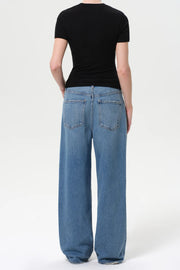 Image of model wearing the Agolde Franka Pleated Baggy Jean back view