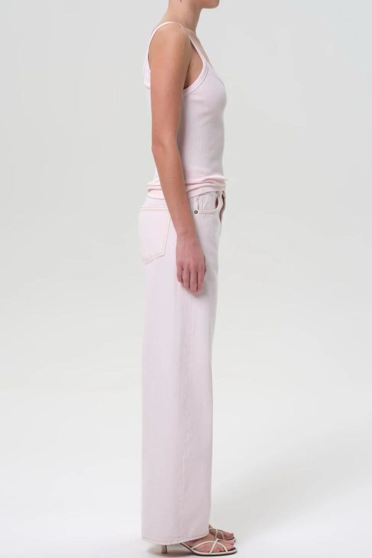 Image of model wearing the Agolde Low Curve Jeans side view