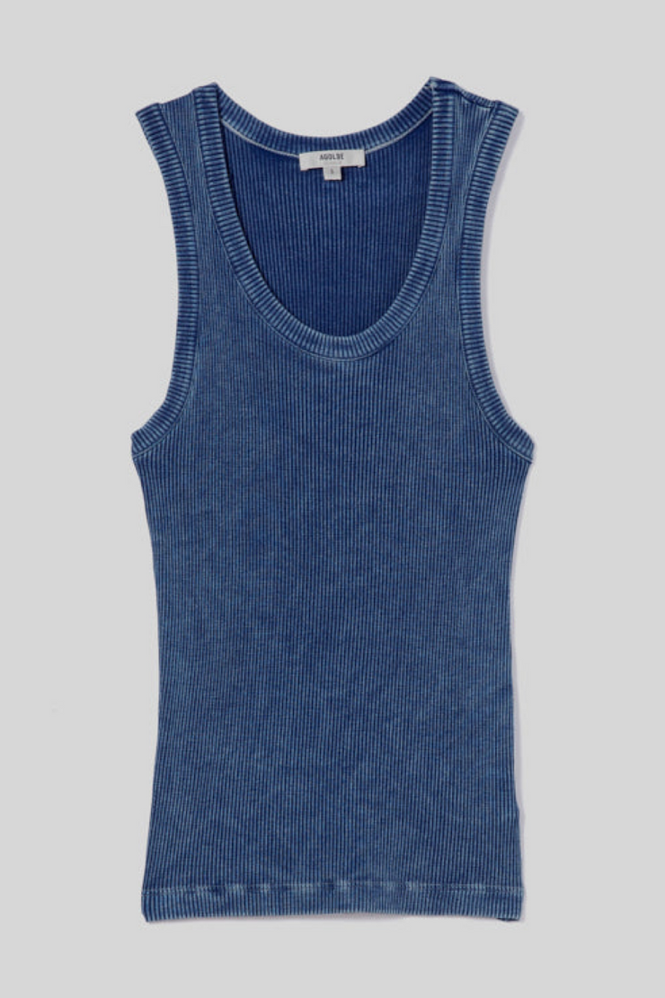 Image of Agolde Poppy Tank in indigo