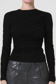 Image of Agolde Tania twist tee in black