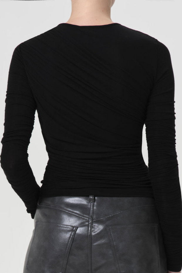 Image of Agolde Tania twist tee in black