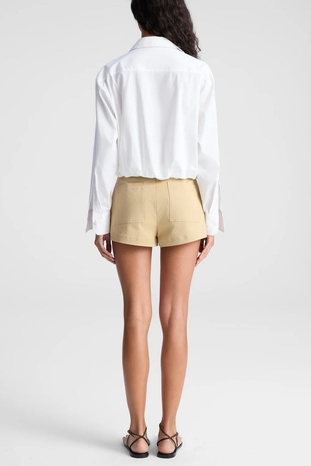 Image of model wearing the A.L.C Andy Top back view