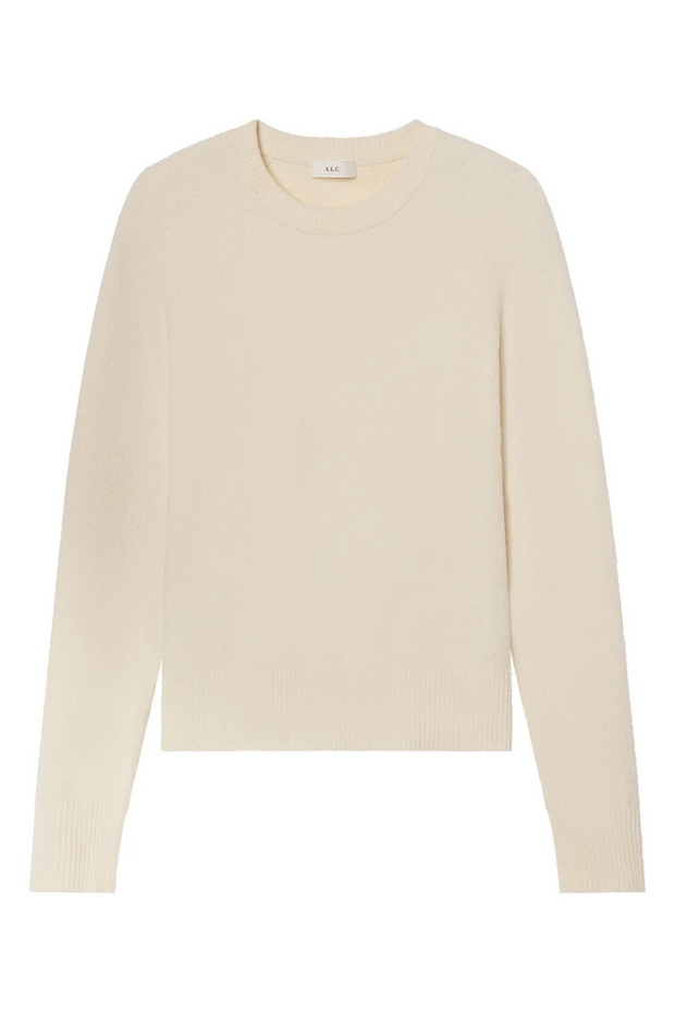 Off white sweater on a white background