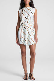 Image of model wearing the A.L.C. Delia Dress front view