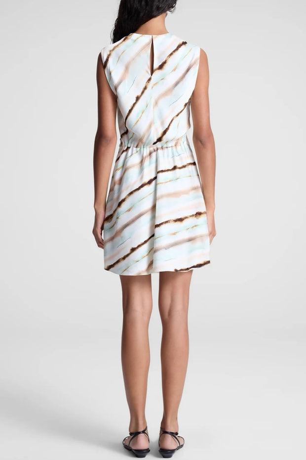 Image of model wearing the A.L.C. Delia Dress back view