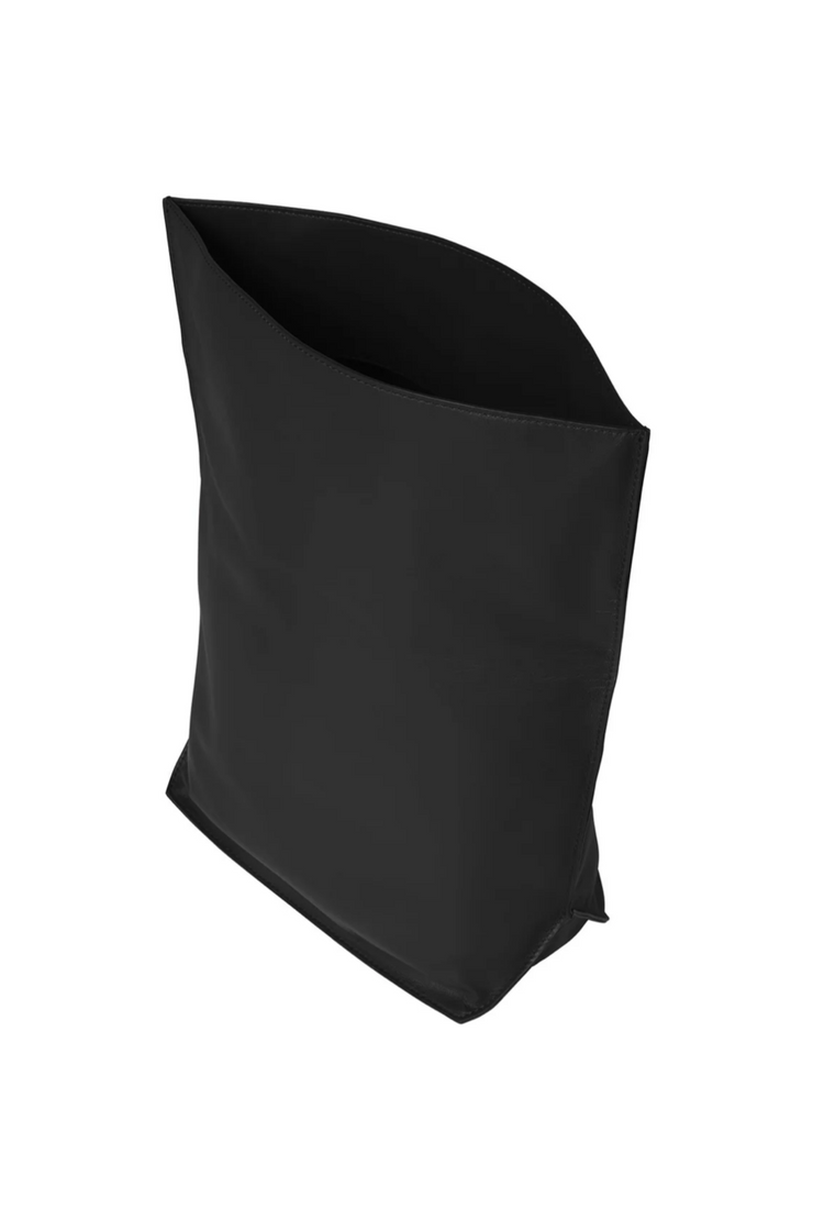 Black clutch on a white background