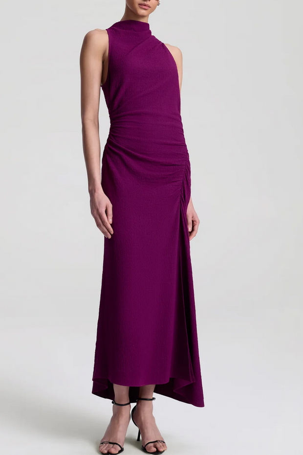 Jewel dress with a high neckline on a white background
