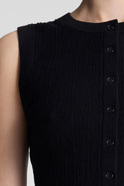 Image of model wearing the A.L.C Lottie Top front view close up