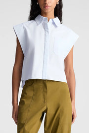 Image of model wearing the A.L.C Monte Top front view