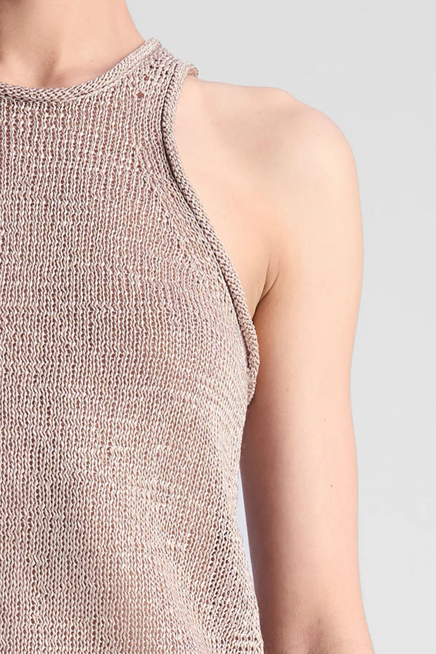 Image of model wearing the the A.L.C. Nelly Top close up front view