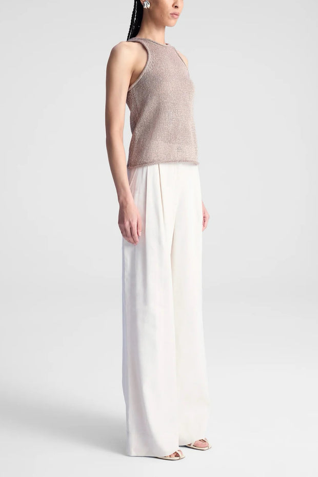 Image of model wearing the the A.L.C. Nelly Top side view