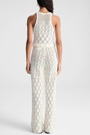 Image of model wearing the A.L.C Rosa Top back view