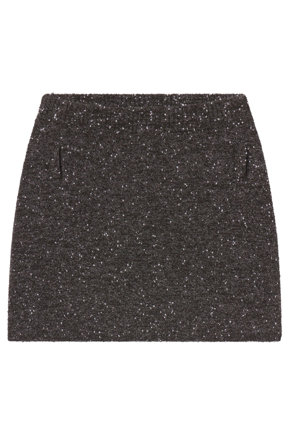 grey  textured skirt on a white background