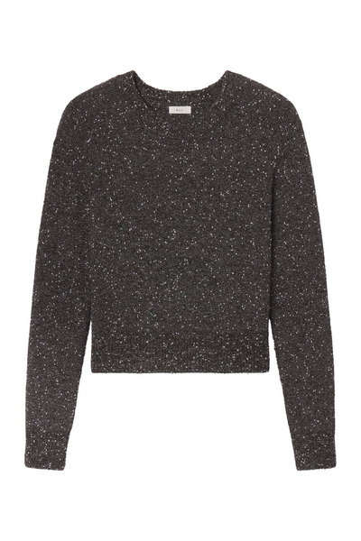 Grey speckled sweater on a white background