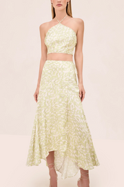 Image of model wearing Alexis Alenzia skirt and matching top 