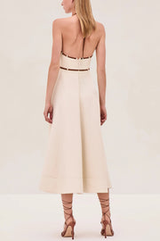 Image of model wearing the Alexis Arden Dress back view
