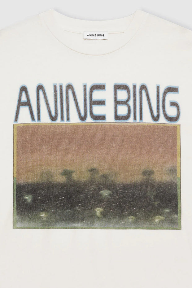Image of the Anine Bing Cade Tee Mushrooms front view