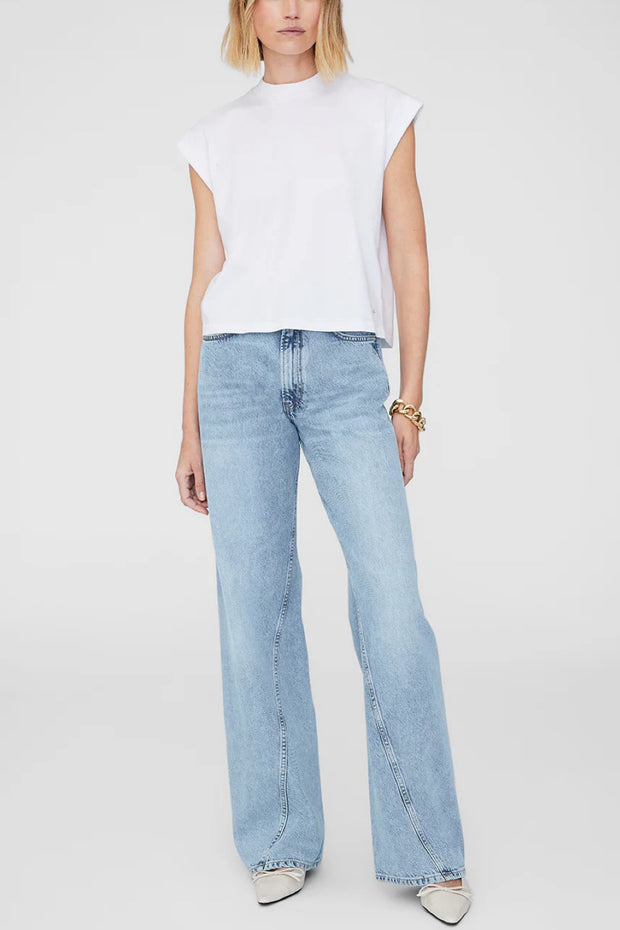 Image of model wearing the Anine Bing Caspen Tee front view
