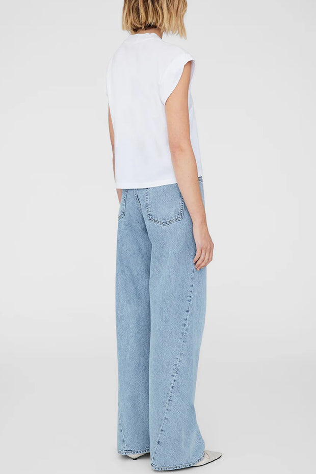 Image of model wearing the Anine Bing Caspen Tee back view