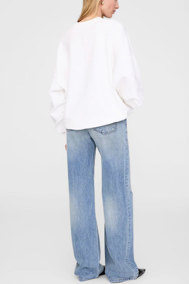 Image of model wearing the Anine Bing Miles Sweatshirt back view