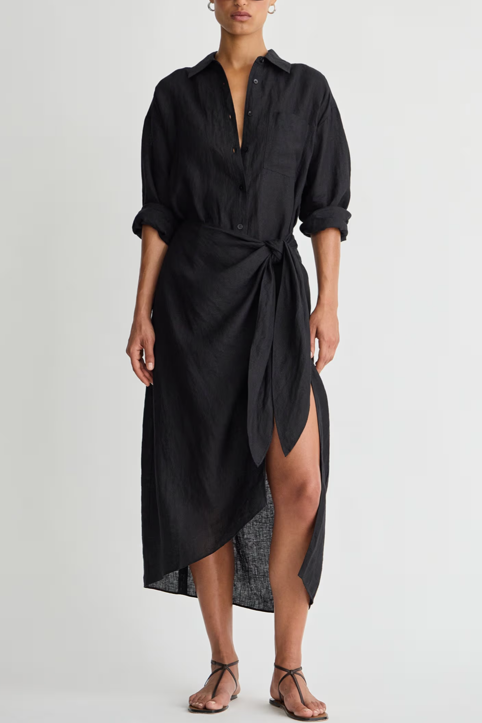Alessandra Sarong Shirt Dress