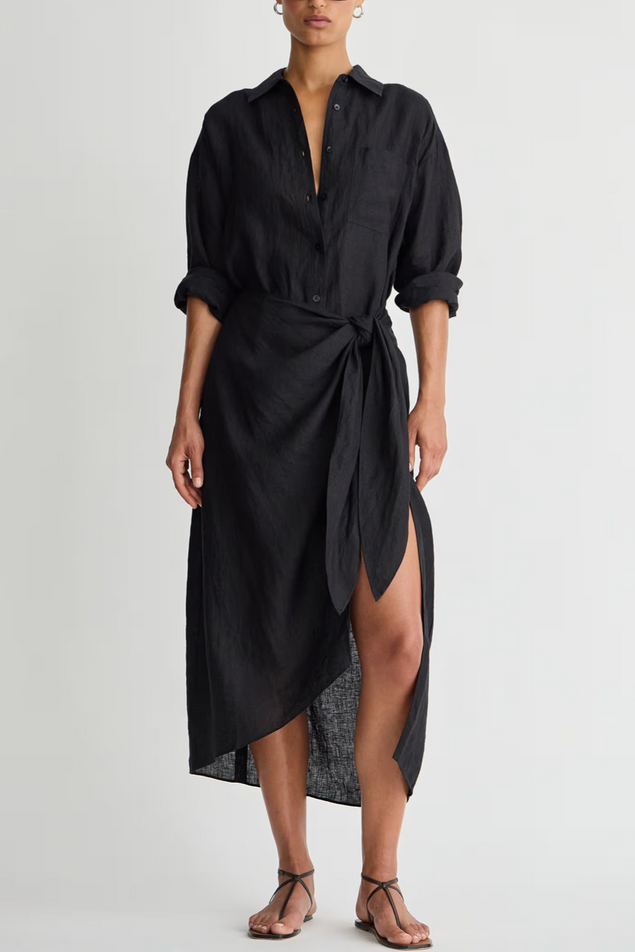 Alessandra Sarong Shirt Dress