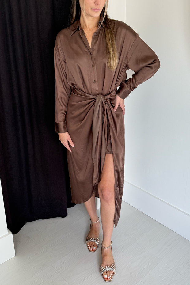 Alessandra Sarong Shirt Dress