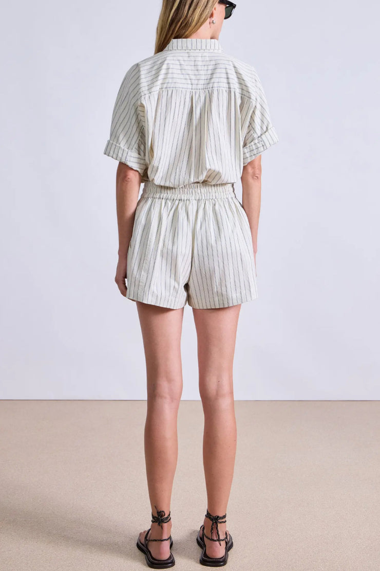 Image of model wearing the trail short back view