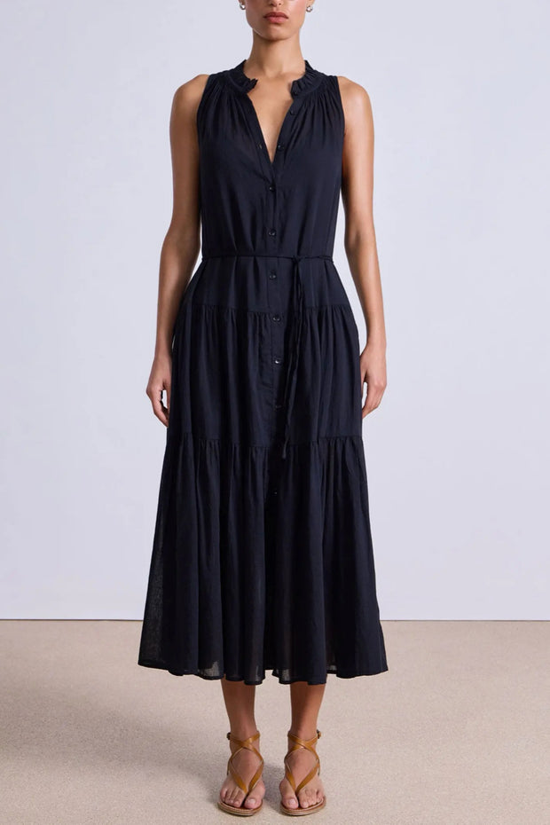 Image of model wearing the Apiece Apart Trinidad Tank Dress front view
