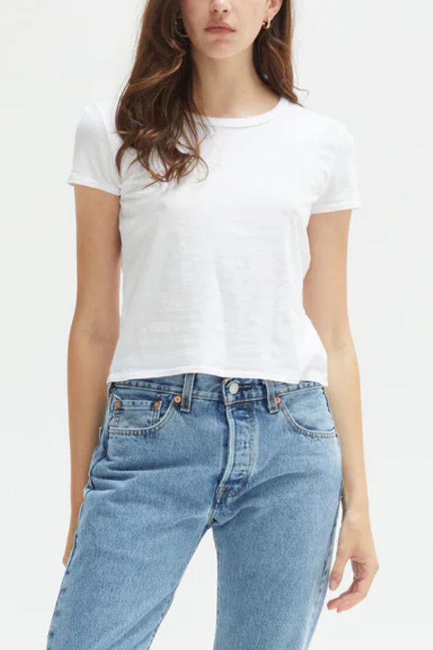 Image of Asher Noe baby tee in white
