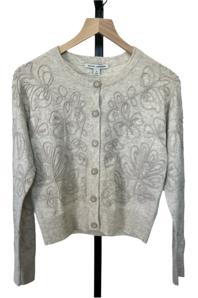 Image of Autumn Cashmere embroidery stitch cardigan