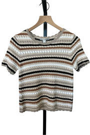 Image of Autumn Cashmere mixed stitch stripe sweater 