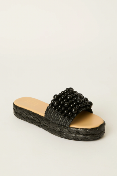 Image of BTB pearl black espadrille