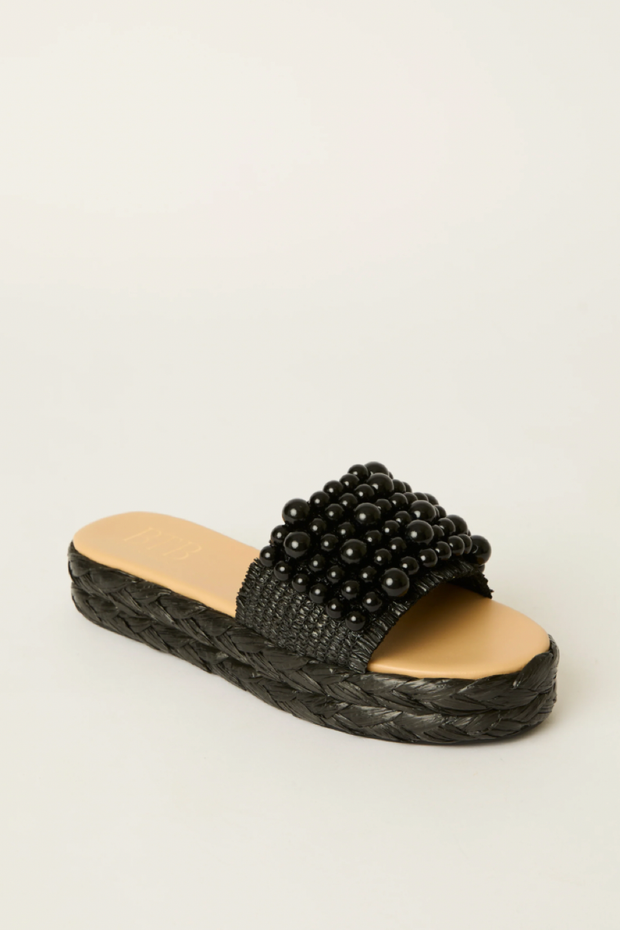 Image of BTB pearl black espadrille