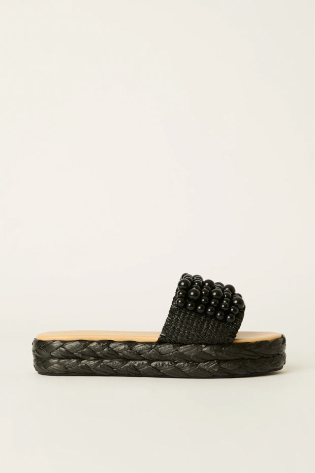 Image of BTB pearl black espadrille