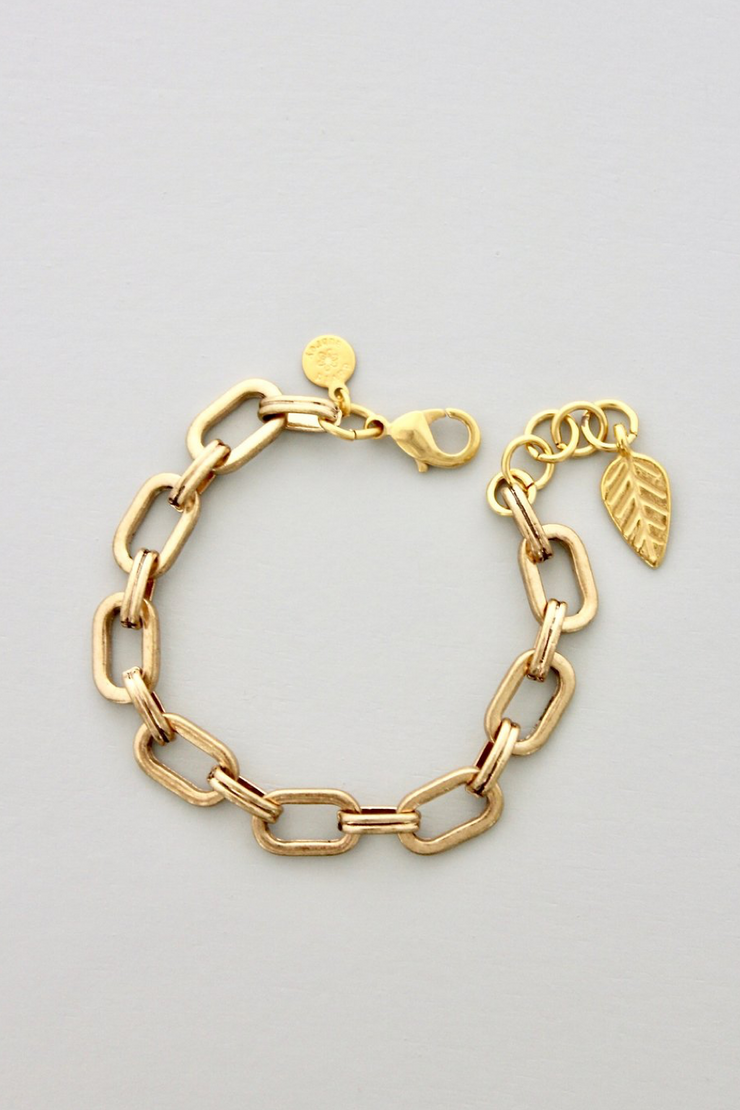 Image of David Aubrey gold chain bracelet