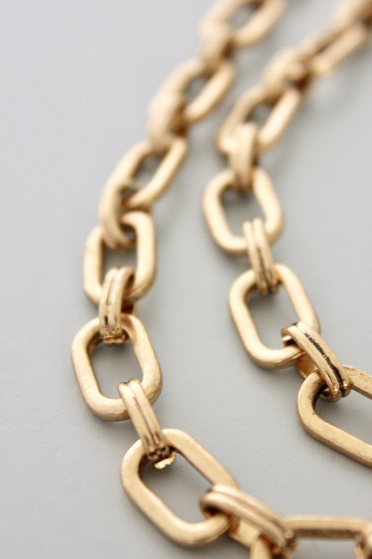 Image of David Aubrey gold chain bracelet